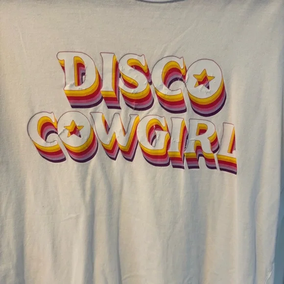 White Disco Cowgirl T-Shirt - Picture 3 of 4